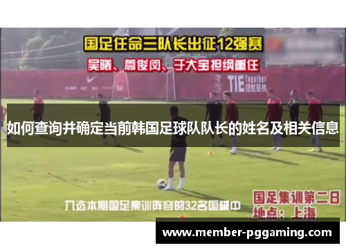 如何查询并确定当前韩国足球队队长的姓名及相关信息