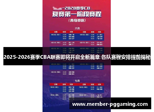 2025-2026赛季CBA联赛即将开启全新篇章 各队赛程安排提前揭秘