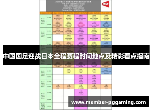 中国国足迎战日本全程赛程时间地点及精彩看点指南