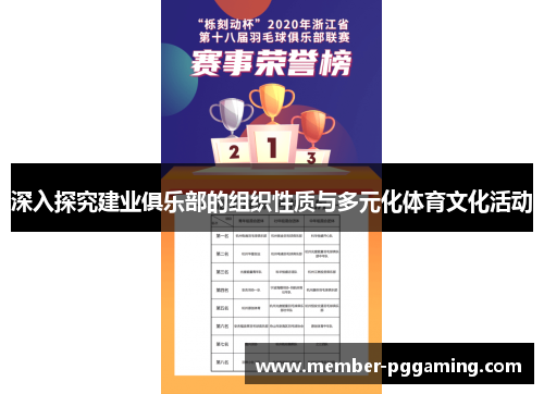深入探究建业俱乐部的组织性质与多元化体育文化活动